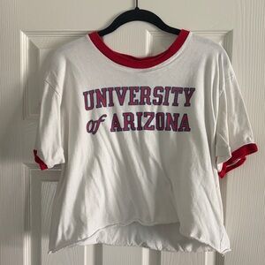 University of Arizona Women's White and Red T-Shirt
